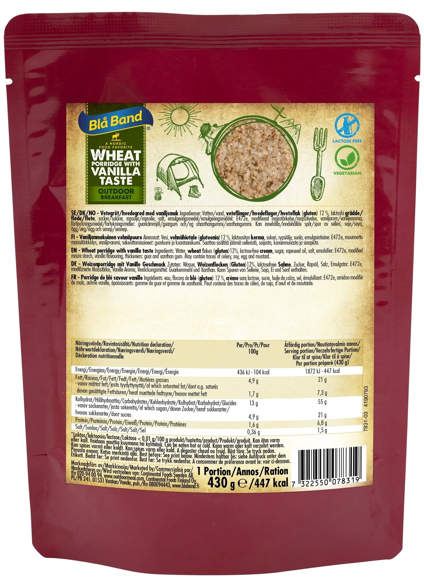 Wheat porridge with vanilla - Afbeelding 1