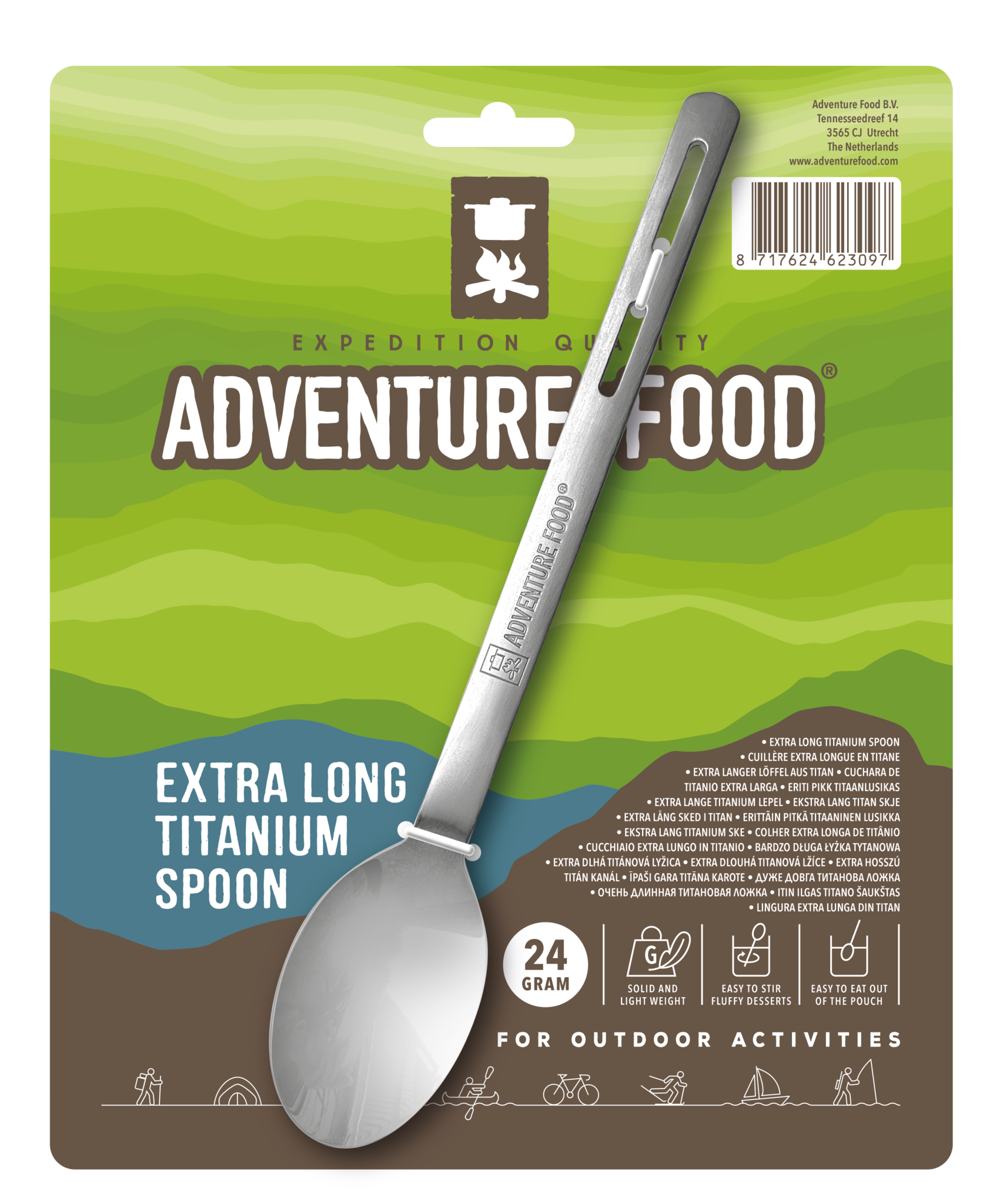 Extra Long Spoon Titanium - Afbeelding 1