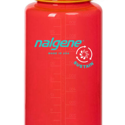 Nalgene 32oz Wide Mouth Sustain Pomegranate — drinkfles met brede opening