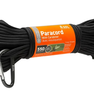 550 Paracord 30,5 m Karabijnhaak
