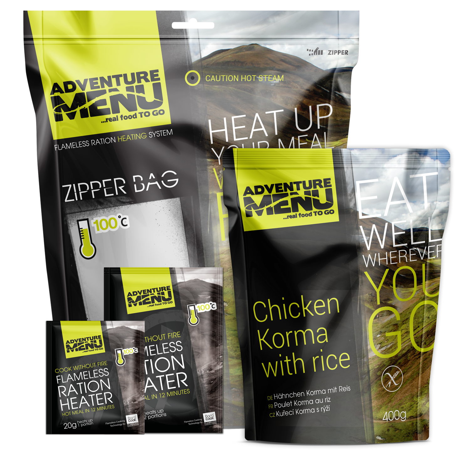 Flameless-heater ALLinONE (3pcs 20g + 2pcs 50g + zipper bag) - Afbeelding 1