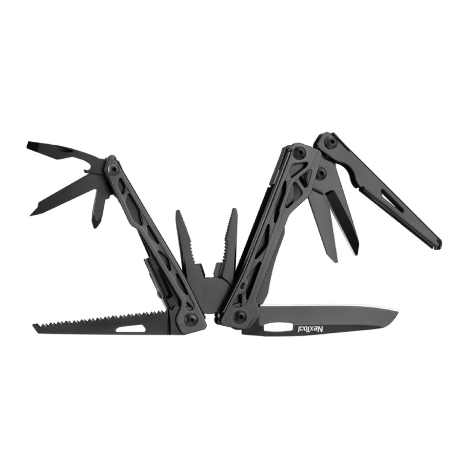 Nextool Black Knight — met uitgeklapte schaar en mes