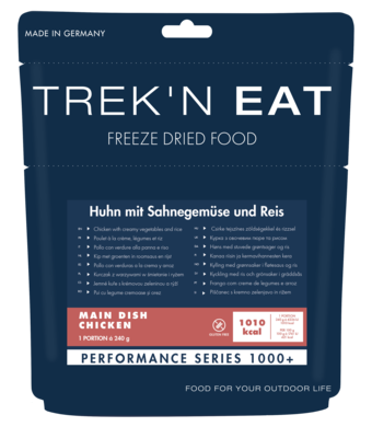 Trek ’n Eat Chicken with creamy vegetables and rice PS1000+ PS1000+ verpakking