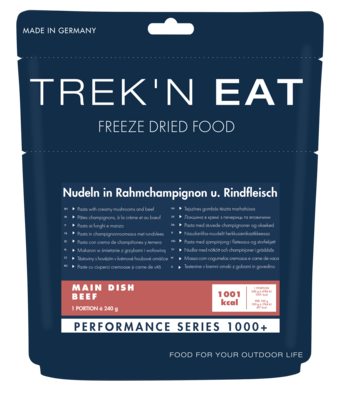 Trek ’n Eat Pasta in creamy mushrooms + beef PS1000+ PS1000+ verpakking