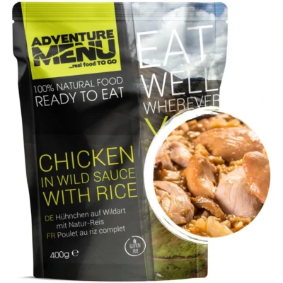 Adventure Menu Chicken in wild sauce and rice — fabrikantverpakking