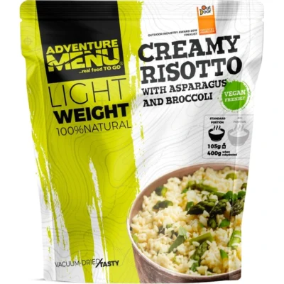 Adventure Menu Creamy risotto with asparagus and broccoli — fabrikantverpakking, standaardportie