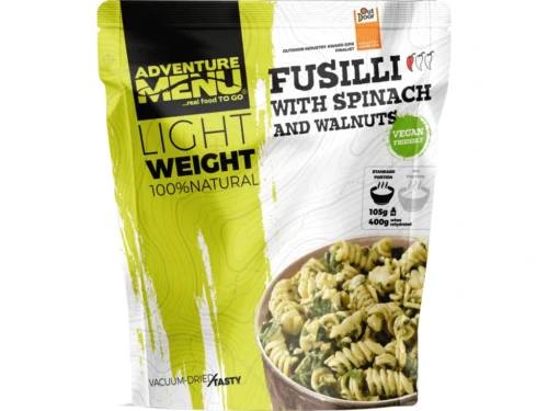 Adventure Menu Fusilli with spinach and walnuts — fabrikantverpakking, standaardportie