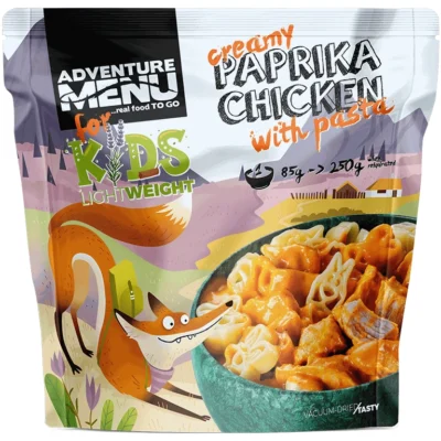 Adventure Menu KIDS Creamy paprika chicken with pasta — fabrikantverpakking, standaardportie