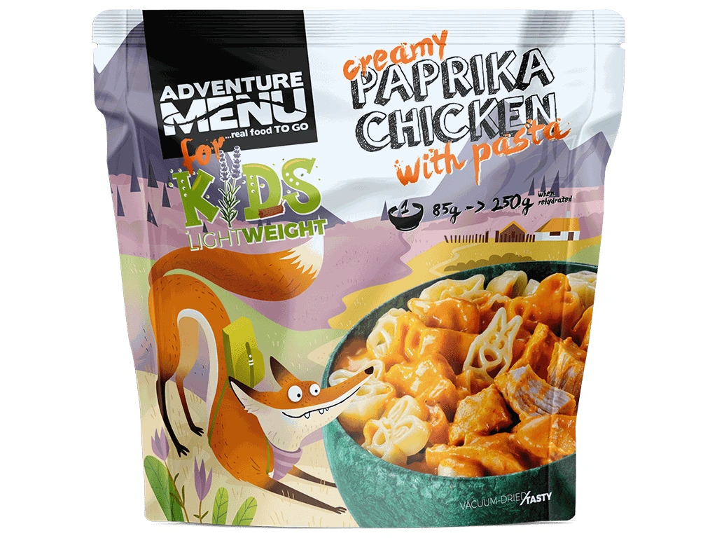 Adventure Menu KIDS Creamy paprika chicken with pasta — fabrikantverpakking, standaardportie