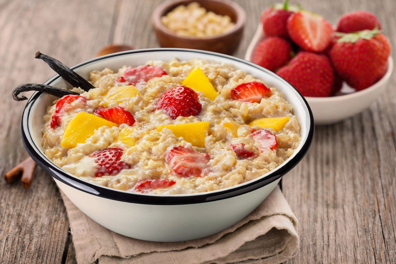 Rice porridge with Strawberries, Mango and Vanilla - Afbeelding 2