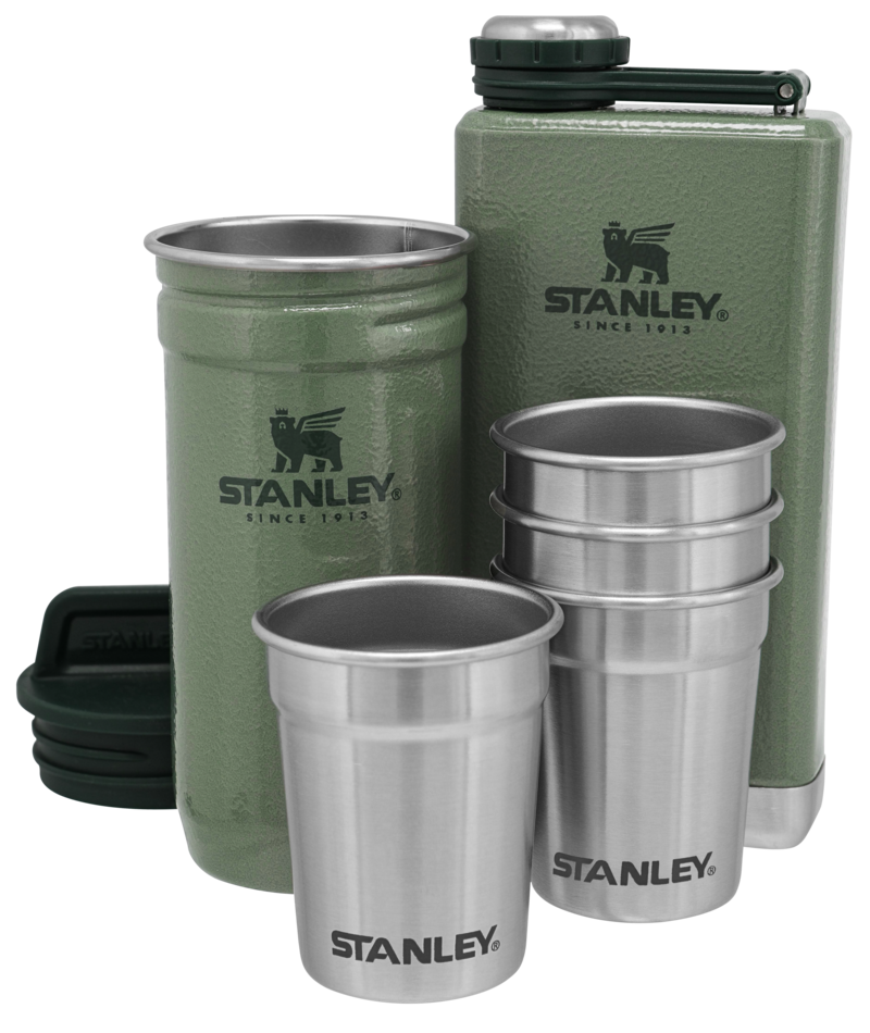 The Pre-Party Shotglass + Flask Set Hammertone Green - Afbeelding 1