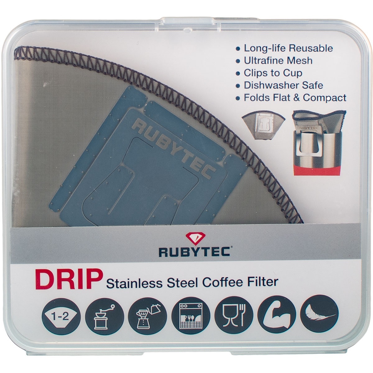 Drip Stainless Steel Coffee Filter silver - Afbeelding 3