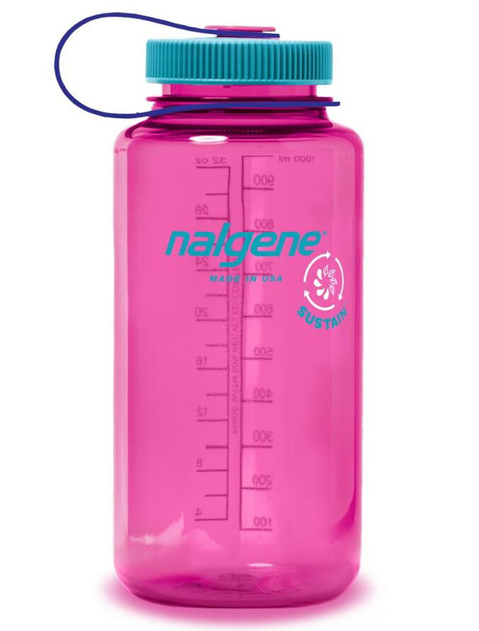 Nalgene 32oz Wide Mouth Sustain Electric Magenta — drinkfles met brede opening