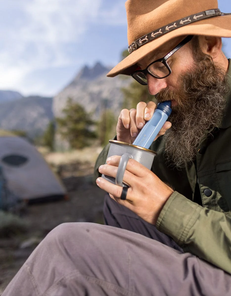 Personal Water Filter Straw Blue - Afbeelding 2