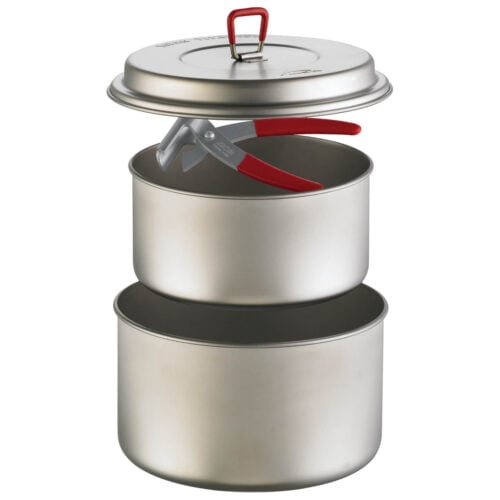 MSR Titan 2-Pot Set — twee titanium pannen met deksel en pangreep