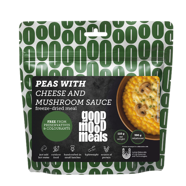 Peas with cheese and mushroom sauce - Afbeelding 1