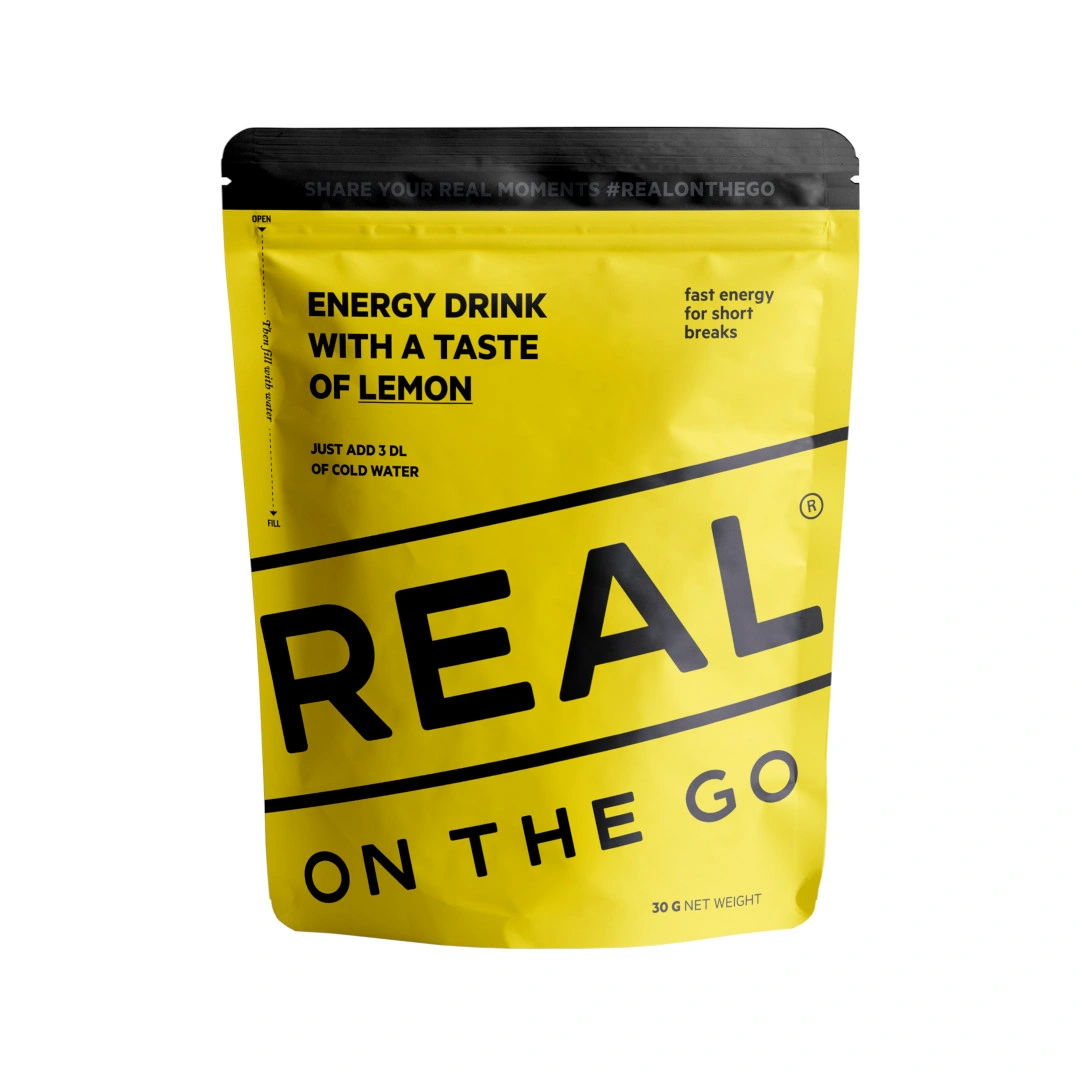 Real Turmat Energy Drink Lemon — productfoto