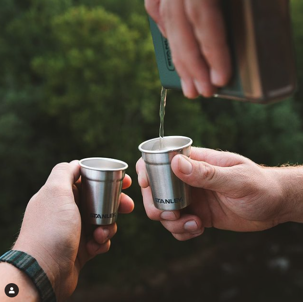 The Pre-Party Shotglass + Flask Set Hammertone Green - Afbeelding 2