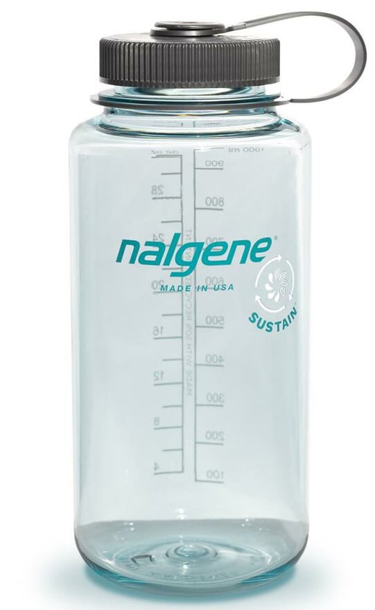 Nalgene 32oz Wide Mouth Sustain Seafoam — drinkfles met brede opening