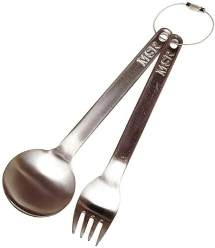 MSR Titan Fork & Spoon Set — titanium vork en lepel