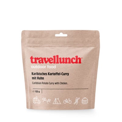 Travellunch Caribbean Potato Curry with Chicken – 125 g verpakking