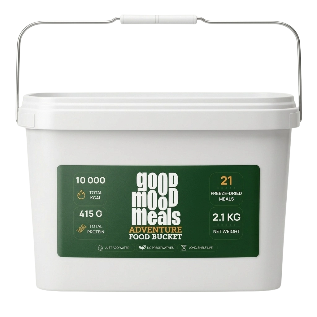 Good Mood Meals Adventure Food Bucket met 21 maaltijden