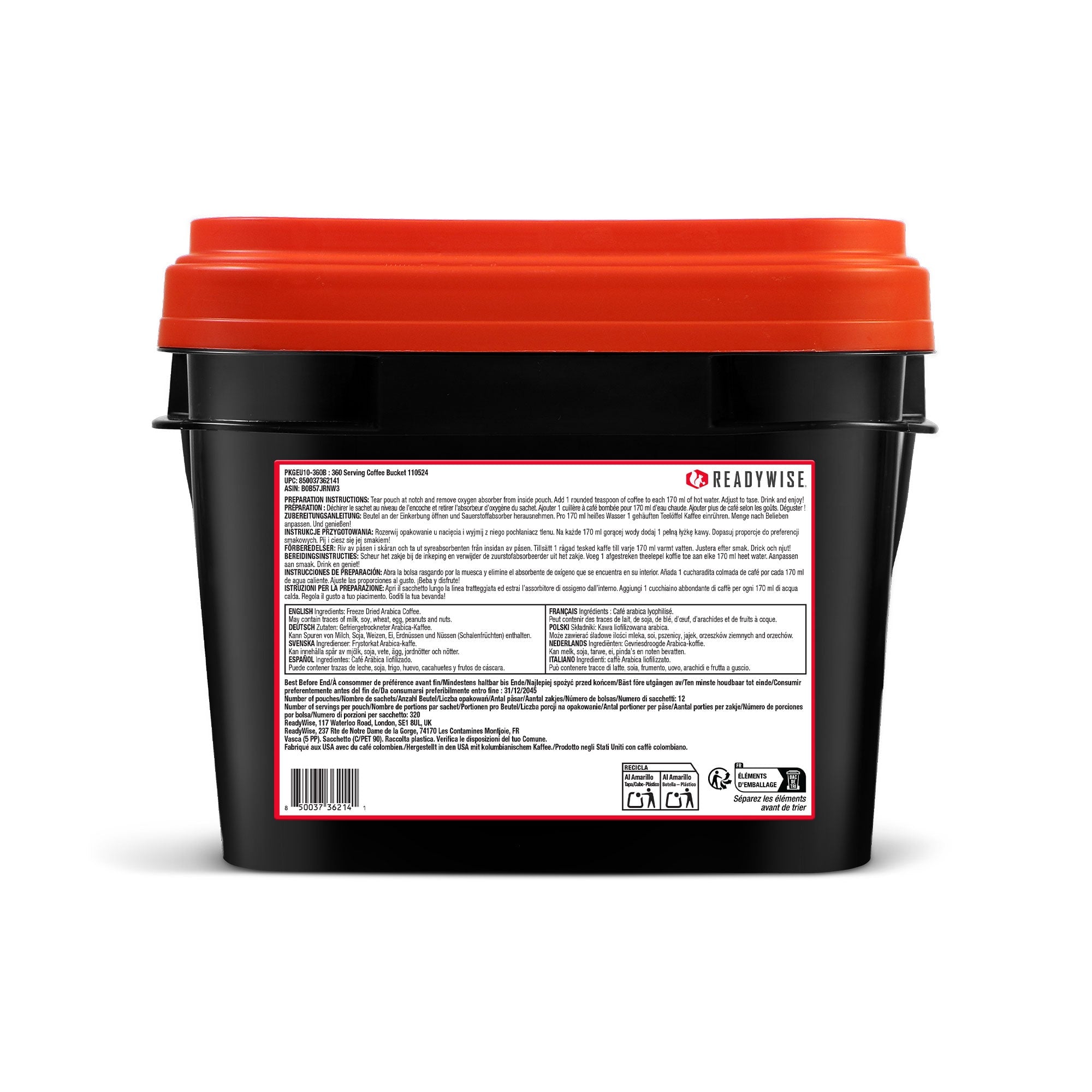 ReadyWise EU10-360 – Europees etiket met productinformatie