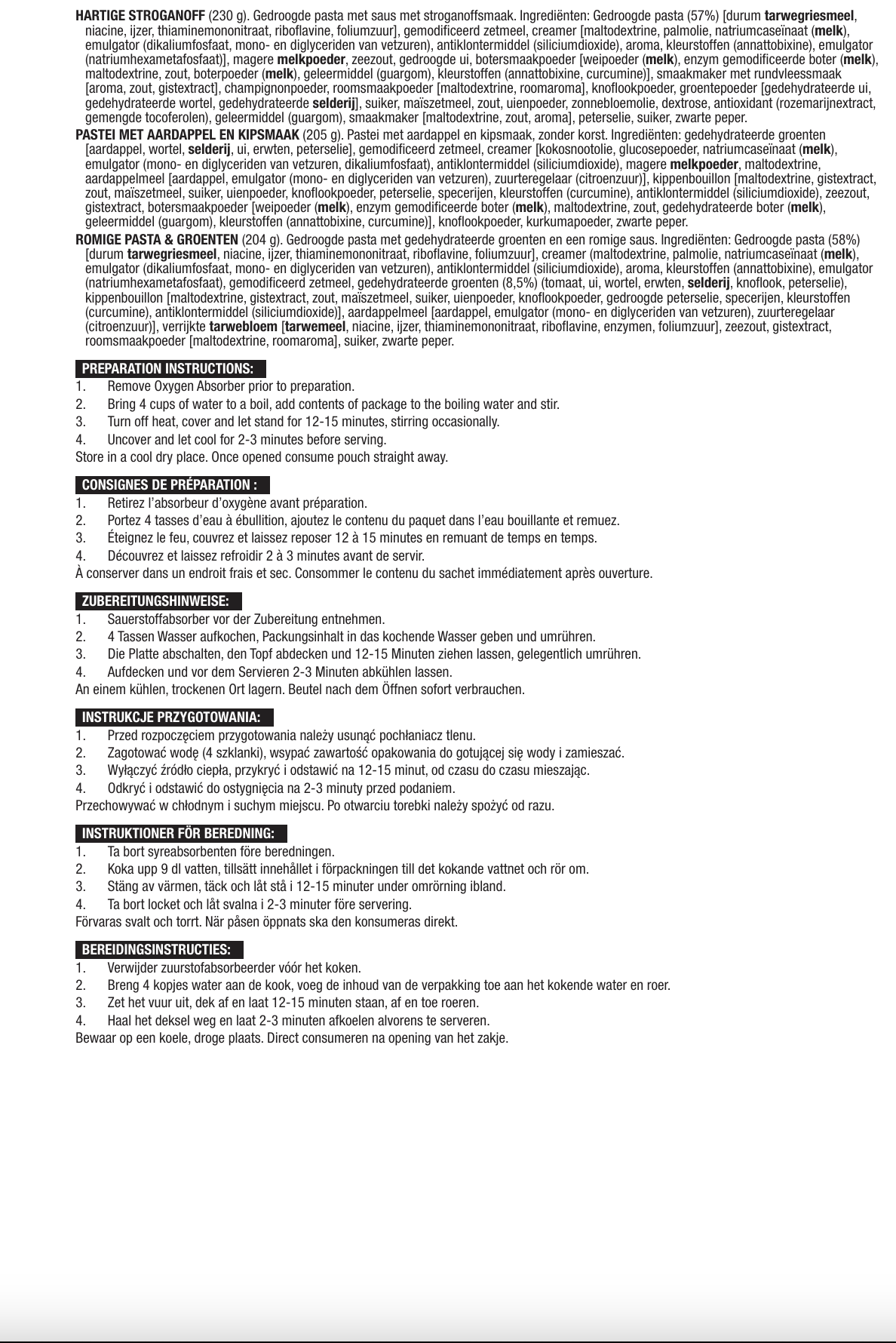 ReadyWise RW01-160 – Europees etiket met productinformatie
